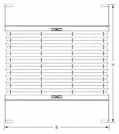 Cosiflor Plissee VS1 oder VS2 verspannt