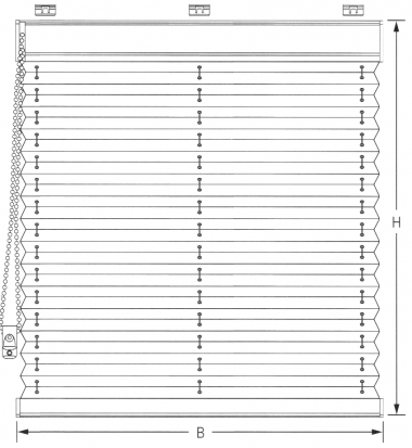 Cosiflor Plissee, F4 Endloskette / Motor Typ FE